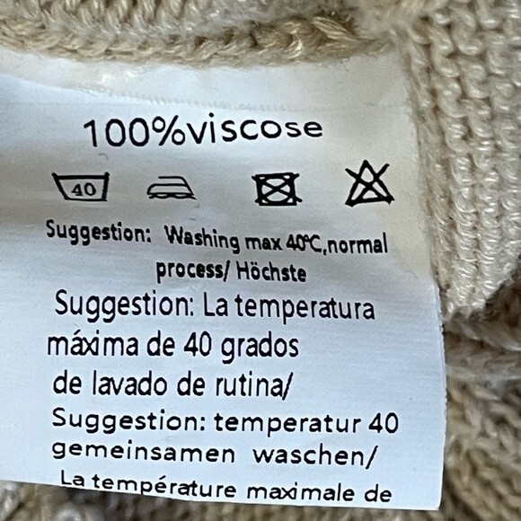 Coofandy Light Tan Turtleneck Sweater Braid Design, size Small - Picture 7 of 10